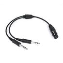 ArrowMax AD-ABXF-GAM Airbus 5-Pin XLR to General Aviation (GA) twin-plug Adapter, Durable Molded Connectors