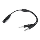 ArrowMax AD-ABXF-GAM Airbus 5-Pin XLR to General Aviation (GA) twin-plug Adapter, Durable Molded Connectors