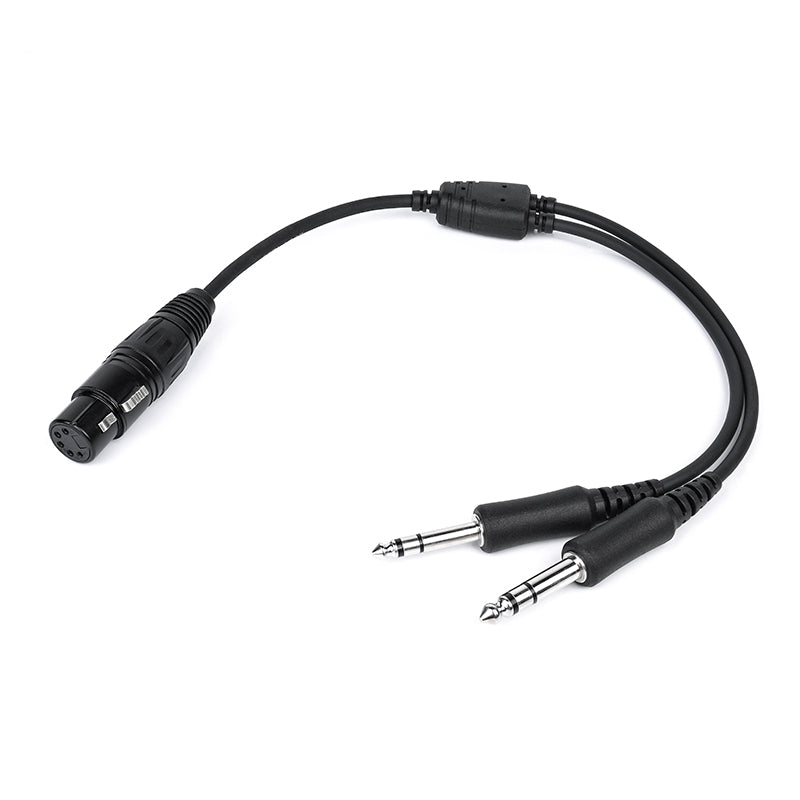 ArrowMax AD-ABXF-GAM Airbus 5-Pin XLR to General Aviation (GA) twin-plug Adapter, Durable Molded Connectors