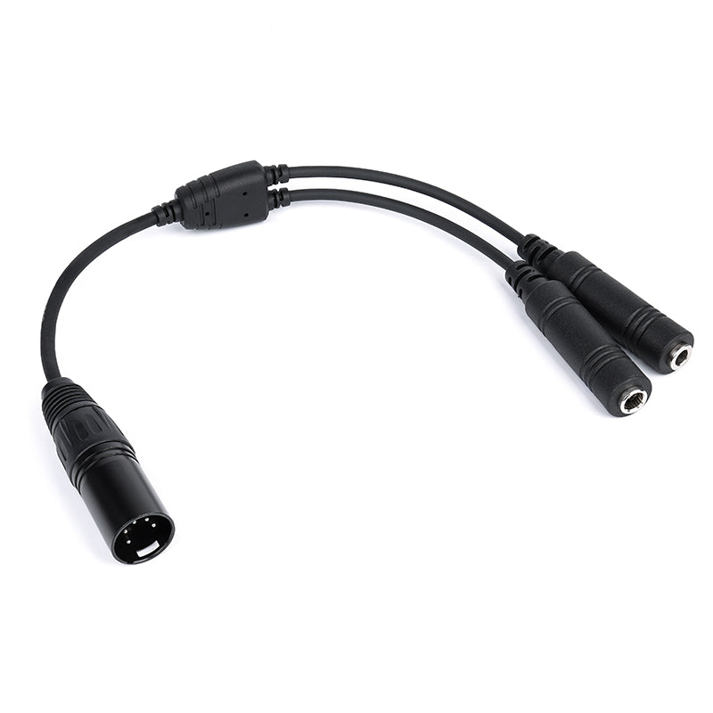 ArrowMax AD-GAF-ABXM GA Headset to Airbus 5-Pin XLR Adapter, Durable Molded Connectors