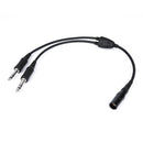 ArrowMax AD-L6F-GAM 6-Pin LEMO to General Aviation (GA) twin-plug Adapter, Durable Molded Connectors