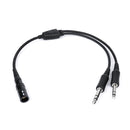 ArrowMax AD-L6F-GAM 6-Pin LEMO to General Aviation (GA) twin-plug Adapter, Durable Molded Connectors