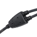 ArrowMax AD-L6F-GAM 6-Pin LEMO to General Aviation (GA) twin-plug Adapter, Durable Molded Connectors