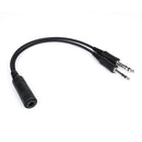 ArrowMax AD-U174F-GAM U174 Headset to GA Adapter Durable Molded Connectors, U174 Plug to GA Twin-Plug .206" and .25" Jacks