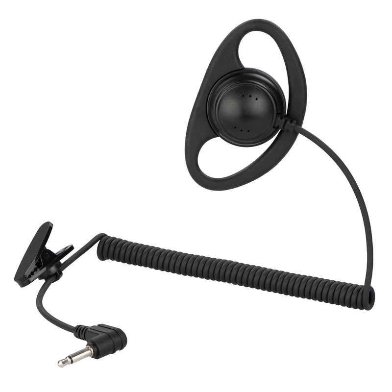 Arrowmax AEH25-S-35L D Shape Soft Ear Hook 3.5mm Receiver/Listen Only Earpiece Compatible with Motorola Kenwood Icom 2-Way Radio Speaker Microphone