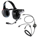 ArrowMax AHDH0032-BK-K30-8PIN Behind-The-Head Dual Muff PNR Headset with PTT and Noise Cancelling MIC for Kenwood RJ45 8-Pin TM-261A TM-271A TM-461A TM-471A TK-80 TK-90 TK-980