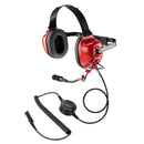 ArrowMax AHDH0032-RD-AX Behind-The-Head Dual Muff PNR Headset with PTT and Noise Cancelling MIC for Motorola XPR3300 XPR3500