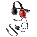 ArrowMax AHDH0032-RD-M5 Behind-The-Head Dual Muff PNR Headset with PTT and Noise Cancelling MIC for Motorola GP328 HT750