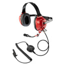 ArrowMax AHDH0032-RD-M7 Behind-The-Head Dual Muff PNR Headset with PTT and Noise Cancelling MIC for Motorola XTS5000 MTS2000