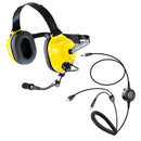 ArrowMax AHDH0032-YW-K30-8PIN Behind-The-Head Dual Muff PNR Headset with PTT and Noise Cancelling MIC for Kenwood RJ45 8-Pin TM-261A TM-271A TM-461A TM-471A TK-80 TK-90 TK-980