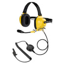ArrowMax AHDH0032-YW-M7 Behind-The-Head Dual Muff PNR Headset with PTT and Noise Cancelling MIC for Motorola XTS5000 MTS2000