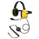 ArrowMax AHDH0032-YW-Y2 Behind-The-Head Dual Muff PNR Headset with PTT and Noise Cancelling MIC for Vertex EVX-S24 VX-270R