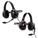 Arrowmax AHDH0033D-BK-SC-K2 Noise Reduction Behind The Head Headset with Adaptor Cable for Two Way Racing Radios Compatible with BaoFeng BTECH UV-5R UV-5RA UV-5RE UV-5R3 BF-F8HP UV-82HP Kenwood 2-PIN 2 Pin Radios NX-1200 NX-1300 NX-P1200 NX-P1300 NX-3220