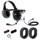 Arrowmax AHDH0033D-BK-SC-M1 Noise Reduction Behind The Head Headset with Adaptor Cable for Two Way Racing Radios Compatible with Motorola CP200D CP100D R2 DEP450 BPR40D CP200 CP185 BPR40 CLS1410 CLS1110 DTR700 DTR650 RDU4100 RDU4160D RMU2040 RMU2080D CLS