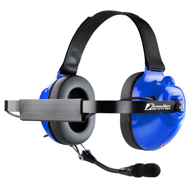 ArrowMax AHDH0033D-BU Motorsports Pit Crews 23dB Noise Reduction Racing Headphone (With Dynamic Noise-Canceling Microphone)