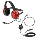 ArrowMax AHDH0033D-RD-PTT-AX Noise-Isolating Headset with Gel-Foam Ear Pads and PTT Compatible with Motorola Radio R5 XPR 3300e XPR3500 XPR3300 XPR3300e XPR3500e XPR3300 XPR3500