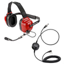 ArrowMax AHDH0033D-RD-PTT-K2 Noise-Isolating Headset with Gel-Foam Ear Pads and PTT Compatible with BaoFeng BTECH UV-5R UV-5RA Kenwood 2-Pin K1 Plug (With Dynamic Noise-Canceling Microphone)
