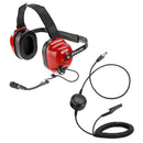 Arrowmax AHDH0033D-RD-PTT-M17 Noise-Isolating Headset with Gel-Foam Ear Pads and PTT Compatible with Motorola MOTOTRBO R7 MXP600 ION APX N70 N50 N30