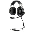 Arrowmax AHDH0042A-BK-GA General Aviation Headset for Student Pilots Passenger Features Passive Noise Reduction PNR Adjustable Headband Switchable Mono-Stereo Cancelling MIC GA Dual Plug