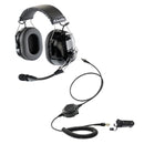 ArrowMax AHDH0042-BK-PTT-HA01 Over The Head Noise Cancelling Headphone Compatible with Harris XG-100 XG-100P XL-150 XL-150P XL-185 XL-185P XL-185Pi XL-185Pi XL-200 XL-200P and XL-200Pi