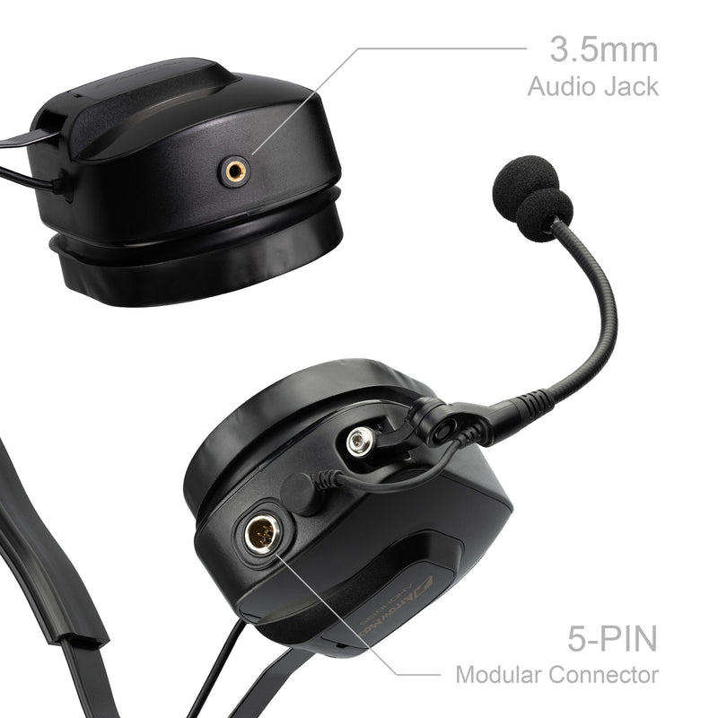ArrowMax AHDH0135-BK-M1 Noise Cancelling Headset for Motorola CP200 RMU2080