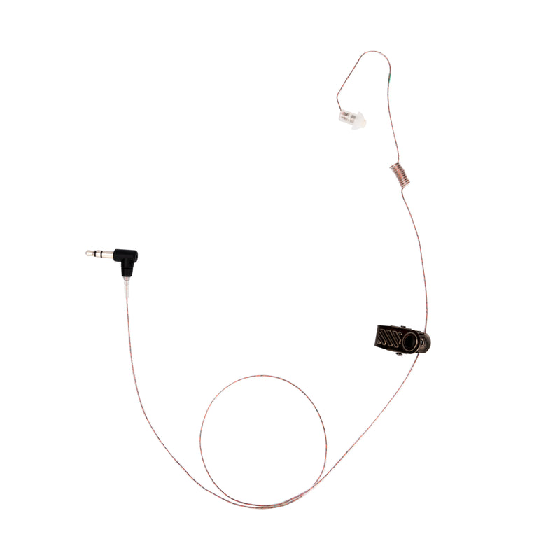 Arrowmax AMAS01P-S-22-35L – Tubeless Covert High-Definition Listen-Only Earpiece, 3.5mm Connector, 22-Inch Clear Cable, Compatible with Speaker Microphones and PTT Units
