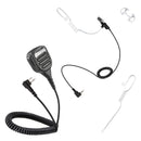 Arrowmax Waterproof IP56 Waterproof Plus Size Shoulder Speaker MIC with Listen Only Clear Tube Compatible with Motorola CP200D CP100D R2 DEP450 BPR40D CP200 Yaesu FT-65 FT-25 FT-4X/V (APM280-ASK75CS35L-M1)