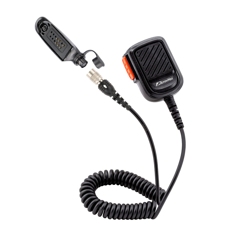 ArrowMax APM350-HR6M-M5 Weatherproof Heavy Duty IP56 Speaker Mic Compatible with Motorola GP328 HT750 HT1250 PRO7550 PRO7750 MTX850