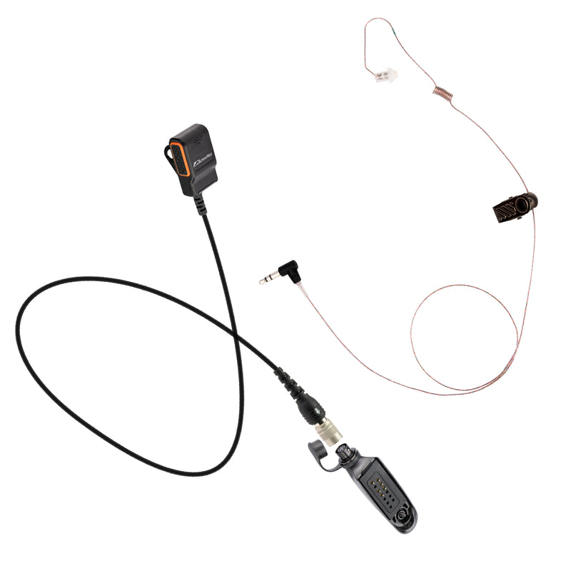 ArrowMax APT0530-AMAS01PS2235L-HR6M-M5 Hirose 6-Pin Adapter with Tubeless Listen-Only Earpiece Compatible with Motorola GP328 HT750 HT1250 PRO7550 PRO7750 MTX850