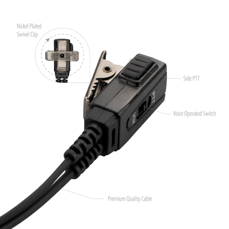 ArrowMax ASK2425-M12 1-Wire Surveillance Kit for Motorola Two-Way Radios SL7550e SL7580 SL300 SL3500e SL4000 SL8550e SL1K TLK100 DLR110 Curve