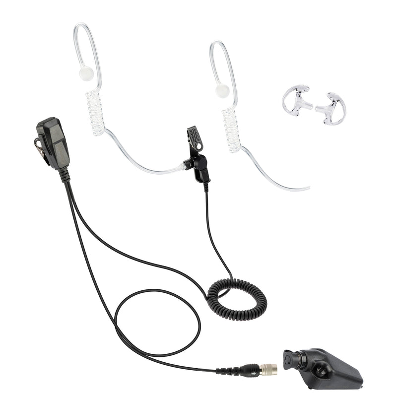 ArrowMax ASK7515C-S-HR6M-K3 6-Pin Quick Disconnect Clear Tube Style Earphone Compatible with Kenwood NX-5200 NX-5300 NX-5400 NX-3200 NX-3300 NX-3400 TK-5220 TK-5320