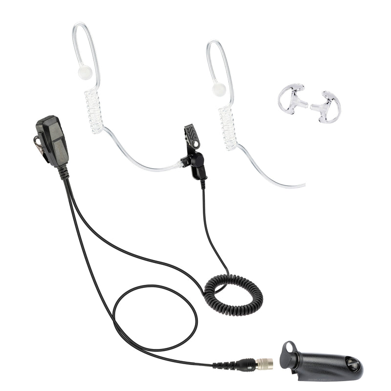 ArrowMax ASK7515C-S-HR6M-M5 6-Pin Quick Disconnect Clear Tube Style Earphone Compatible with Motorola GP328 HT750 HT1250 PRO7550 PRO7750 MTX850