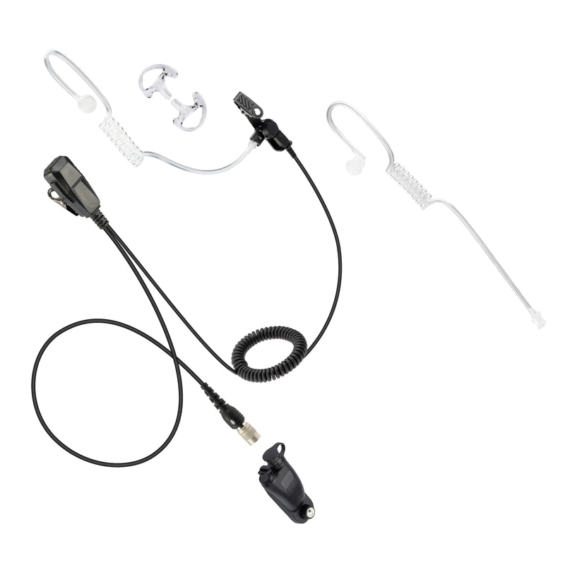 ArrowMax ASK7515C-S-HR6M-PTT-M9 6-Pin Quick Disconnect Clear Tube Style Earphone Compatible with Motorola APX6000 APX7000 APX8000 XPR6350 XPR6550 XPR7550 XPR7350e XPR7550e XPR7580e APX 6000 7000 8000 XPR 6550 7550 7550e