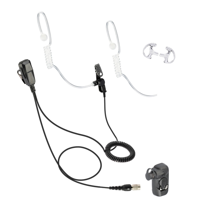 ArrowMax ASK7515C-S-HR6M-TA02 6-Pin Quick Disconnect Clear Tube Style Earphone Compatible with Tait TP9100 TP9135 TP9140 TP9155 TP9160