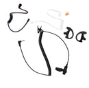 Acoustic Tube Receive Listen Only Earpiece with Extra Black Tube Earmold fit Motorola Kenwood Speaker Mic for Police Security and Law Enforcement Use