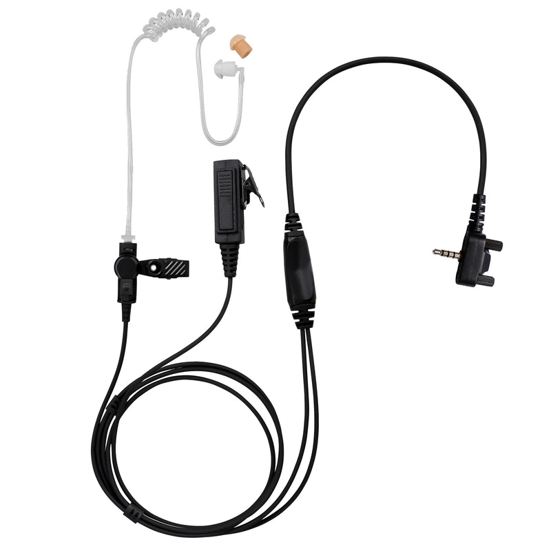 BOMMEOW BCT22PRO-Y3 2-Wire Clear Coil Surveillance Kit for Vertex EVX-261 VX-132 VX-264 VX-151