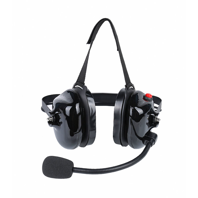 Bommeow BHDH40-BK-AX Noise Isolation Headphone with Boom Mic Compatible with Motorola XPR3300 XPR3500