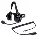 Bommeow BHDH40-BK-AX Noise Isolation Headphone with Boom Mic Compatible with Motorola XPR3300 XPR3500