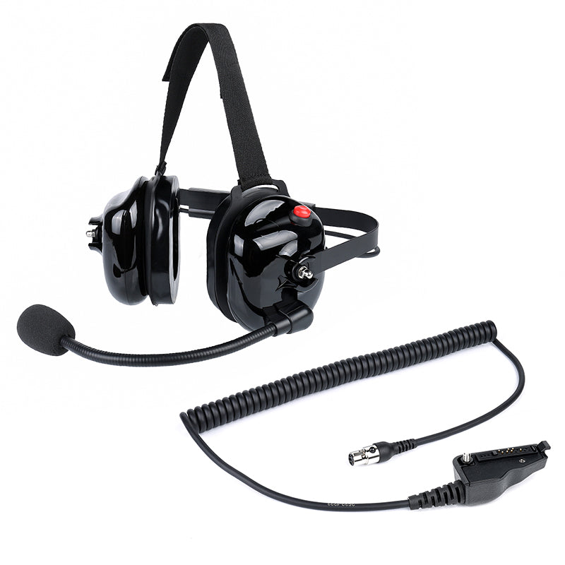 Bommeow BHDH40-BK-K3 Noise Isolation Headphone with Boom Mic Compatible with Kenwood NX-3200 NX-5200