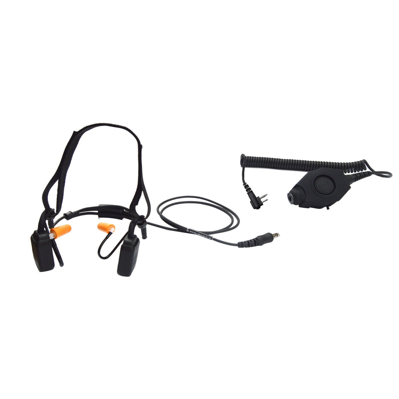 Tactical Bone Conduction Headset with Military PTT for Hytera HYT TC-780 TC-900 TC-850 TC-2100