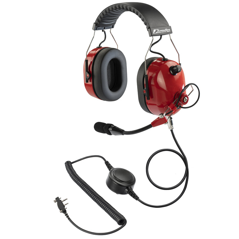 ArrowMax AHDH0042-RD-I2 Noise Cancelling Headset for ICOM IC-F1000 IC-F2000 IC-F3000 IC-F4000