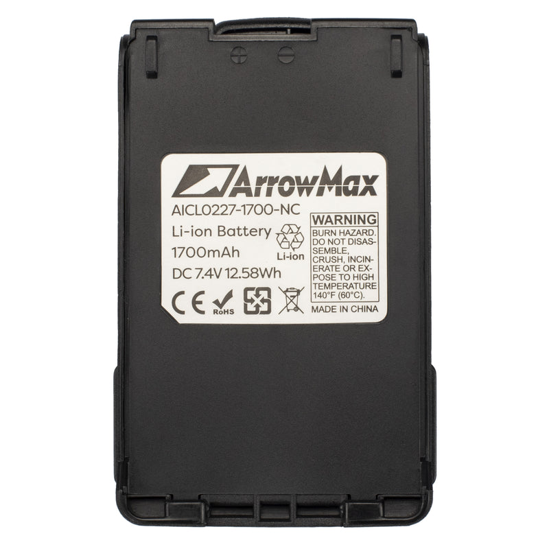 ArrowMax AICL0227-1700-D Li-ion Battery for ICOM  IC-E85  IC-F50
