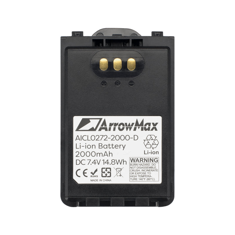 ArrowMax AICL0272-2000-D Li-ion Battery for ICOM IC-31A IC-51E IP100H