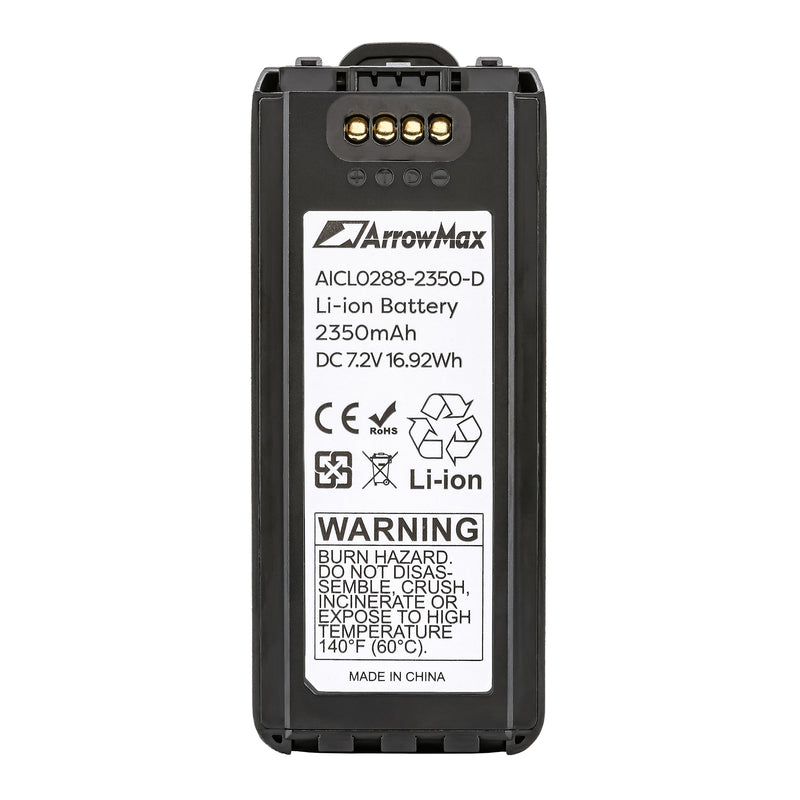 Arrowmax AICL0288-2350-D Li-ion Battery for ICOM IC-A25 IC-A25NE IC-A25CE