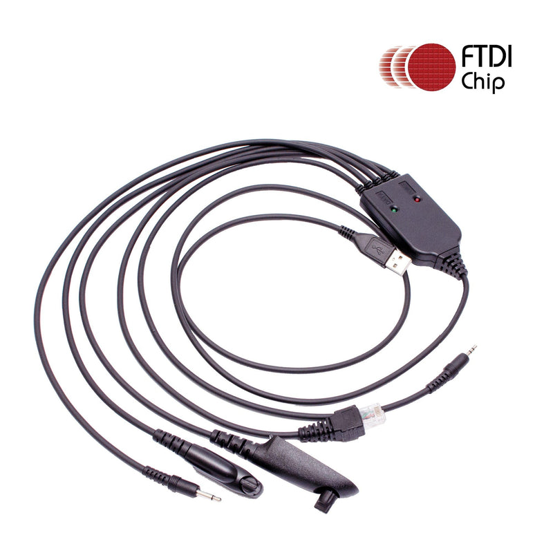 ArrowMax APCUSB-CM5 5 in 1 Multifunctional FTDI USB Programming Cable for Motorola AXU4100 AXV5100 CP200 CP340 EP450 VL130