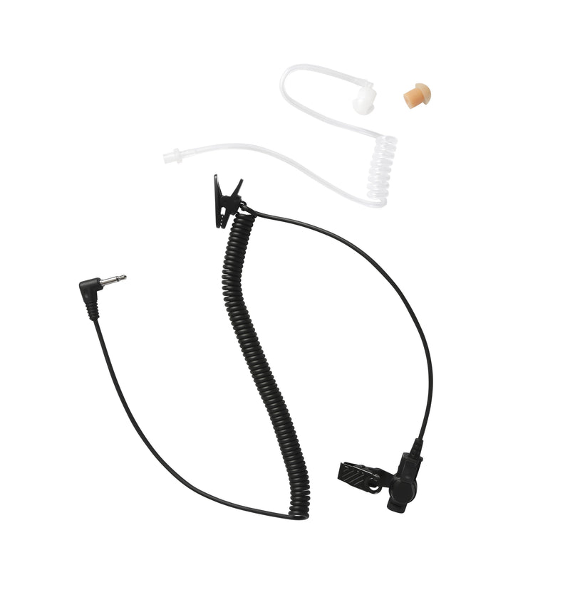 ArrowMax ARP35-35L Clear Coil Acoustic Ear Tube Receiving Only Earphone with 3.5mm Plug for Speaker Microphone