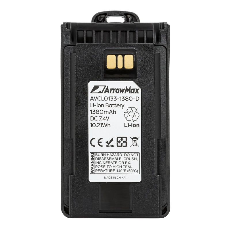 ArrowMax AVCL0133-1380-D Li-ion Battery for Vertex VX-261 VX-264 VX-451
