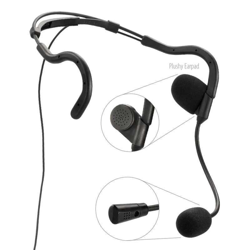 BOMMEOW BHDH01-M2 Ultra Light Single Ear Muff Headset for Motorola XT180 XTR446