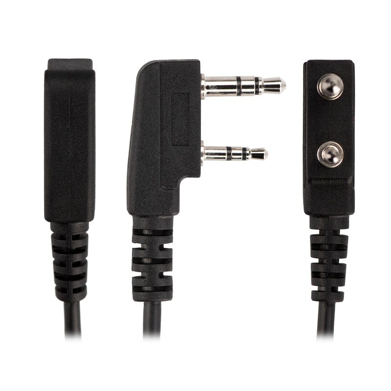 BOMMEOW BHDH40PTT-RD-K2B Noise Isolation Headphone for Baofeng UV-5X3 UV-5R