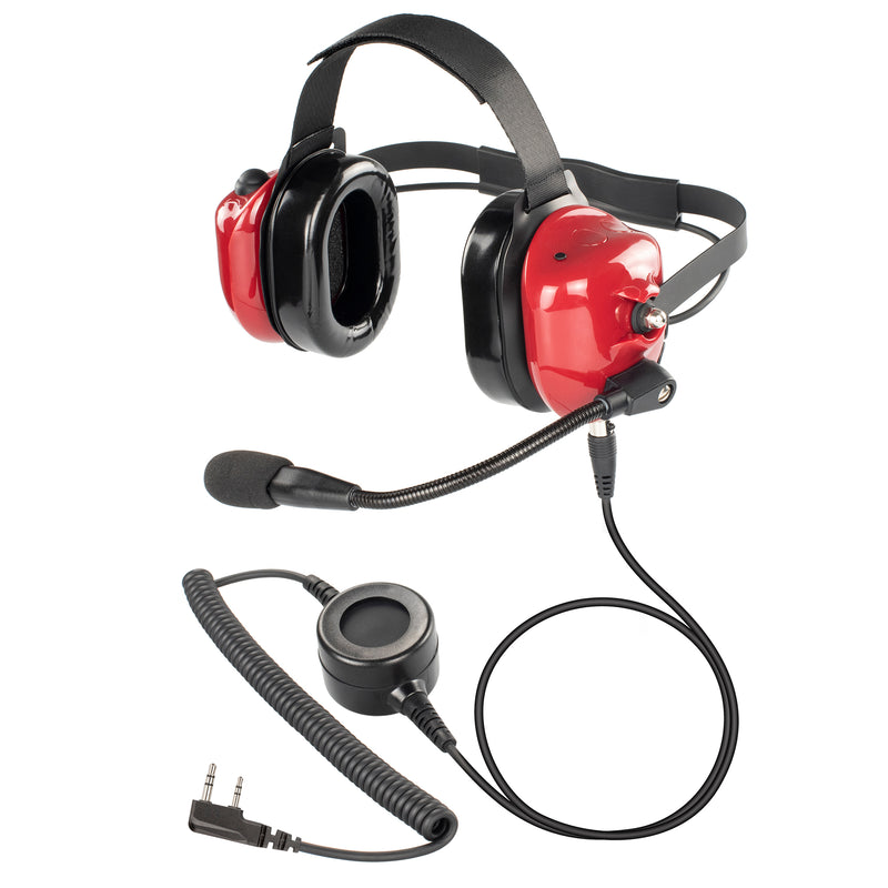 BOMMEOW BHDH40PTT-RD-K2C Noise Isolation Headphone for Tytera MD-446 TYT-777